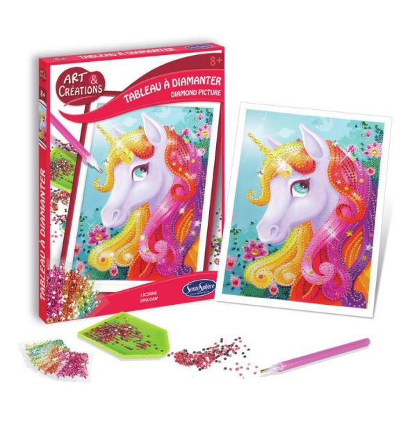 AC COLOREA UNICORNIOS CON PURPURINA