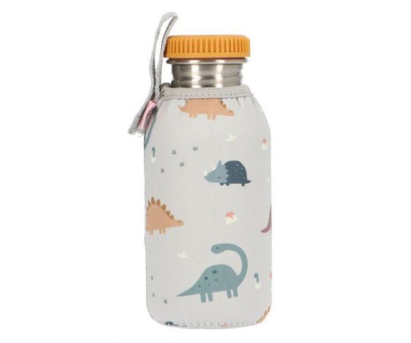 BOTELLA ACERO CON FUNDA DINOS WORLD 500ML