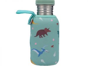 BOTELLA ACERO CON FUNDA DINOSAURIOS 500ML