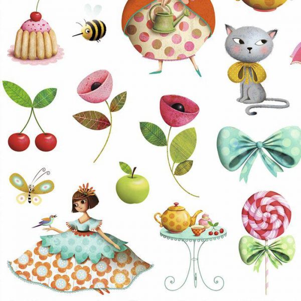 Pegatinas El té de las princesas