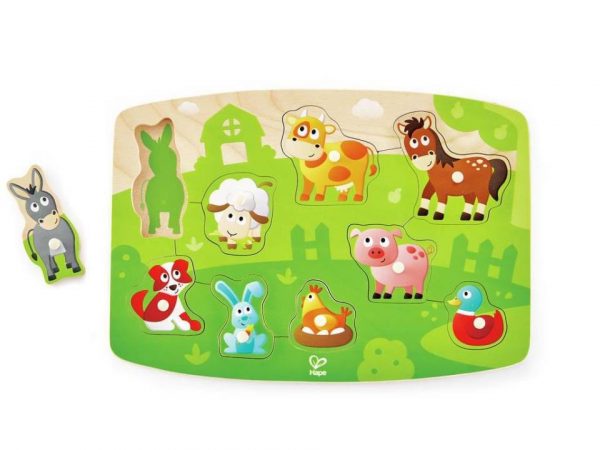 PUZZLE DE LA GRANJA CON PINZAS
