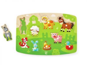 PUZZLE DE LA GRANJA CON PINZAS
