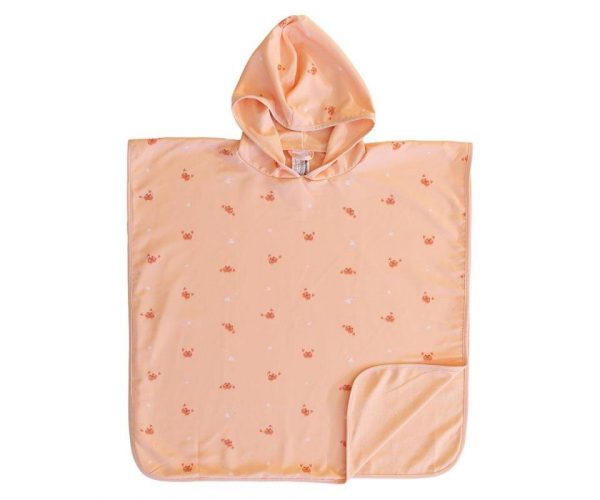 PONCHO DE PLAYA CRAB CORAL