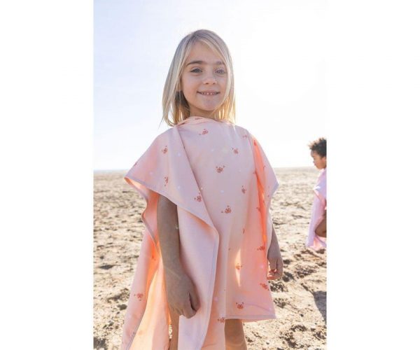 PONCHO DE PLAYA CRAB CORAL