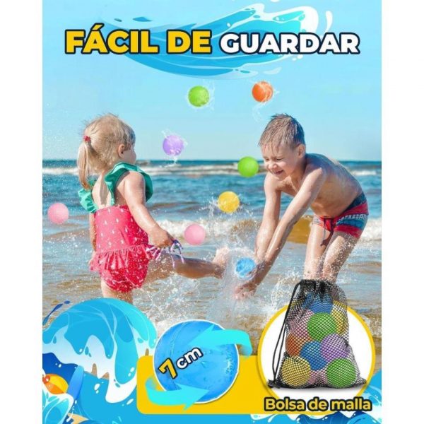GLOBOS DE AGUA GLITTER BRILLANTES  6 ud  bolsa de