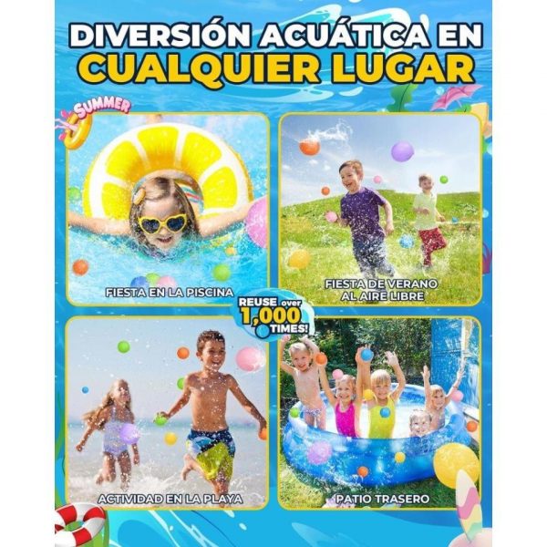 GLOBOS DE AGUA GLITTER BRILLANTES  6 ud  bolsa de