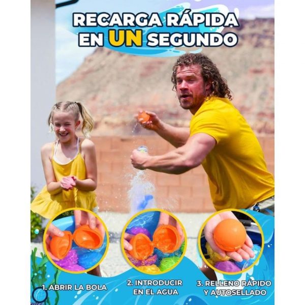 GLOBOS DE AGUA GLITTER BRILLANTES  6 ud  bolsa de