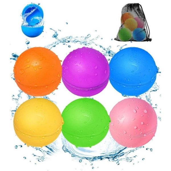 GLOBOS DE AGUA SOLID OPACOS  6 ud  bolsa de malla