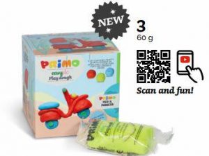CAJA DE 3 PAQUETES DE PLASTILINA AZUL  VERDE Y ROJ