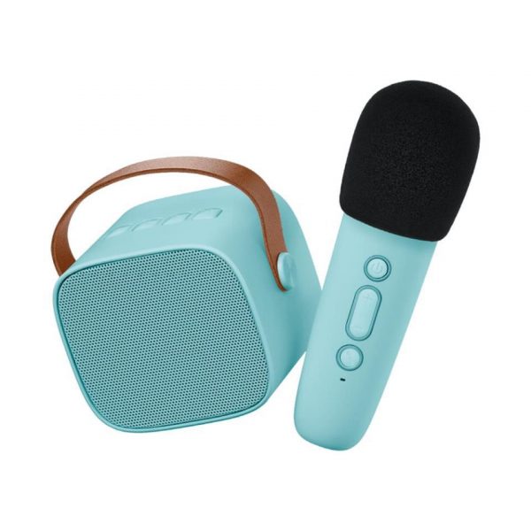 KARAOKE-ALTAVOZ BLUETOOTH CON MICROFONO AZUL