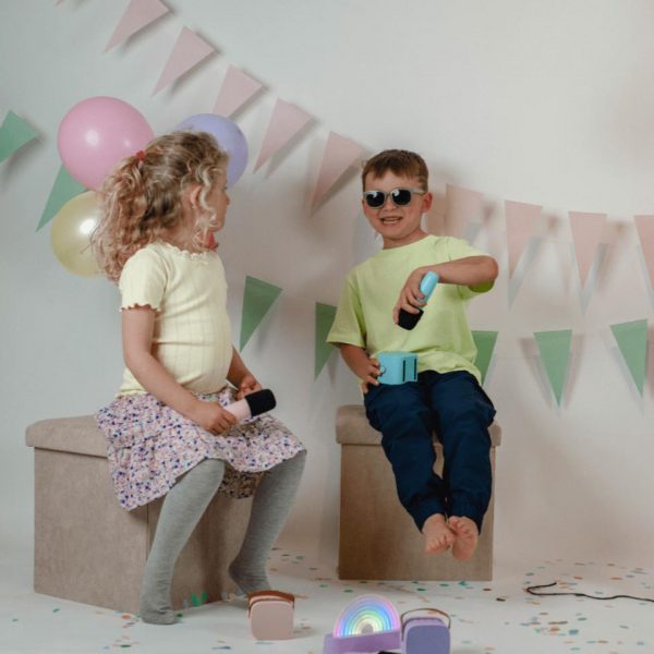 KARAOKE-ALTAVOZ BLUETOOTH CON MICROFONO ROSA