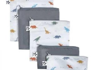 PACK 5 BOLSAS SNACK DINOSAURIOS 