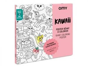 POSTER XL OMY KAWAII PARA COLOREAR 100x70cm