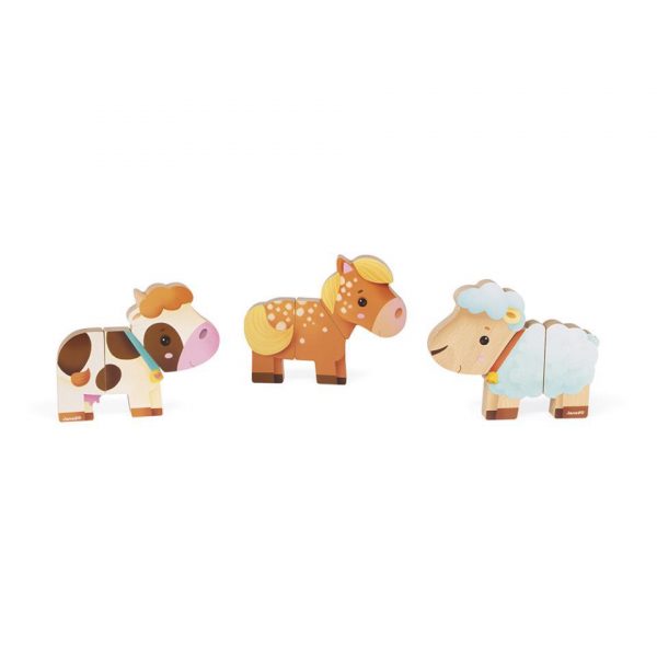 3 ANIMALES DIVERTIDOS MAGNETICOS GRANJA