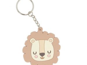 LLAVERO SILICONA LION PERSONALIZABLE