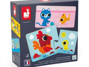 PUZLES PADRES Y BEBES ANIMALES