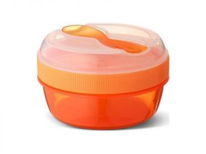 CAJA ALMUERZO CON TAPA REFRIGERANTE N´ICE NARANJA