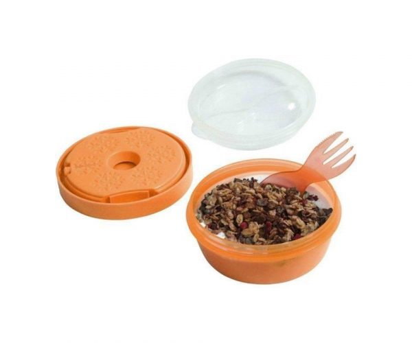 CAJA ALMUERZO CON TAPA REFRIGERANTE N´ICE NARANJA