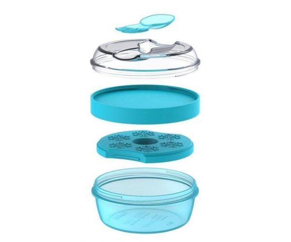 CAJA ALMUERZO CON TAPA REFRIGERANTE N´ICE TURQUESA