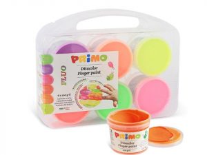 6 BOTES DE PINTURA PARA DEDOS COLORES FLUO