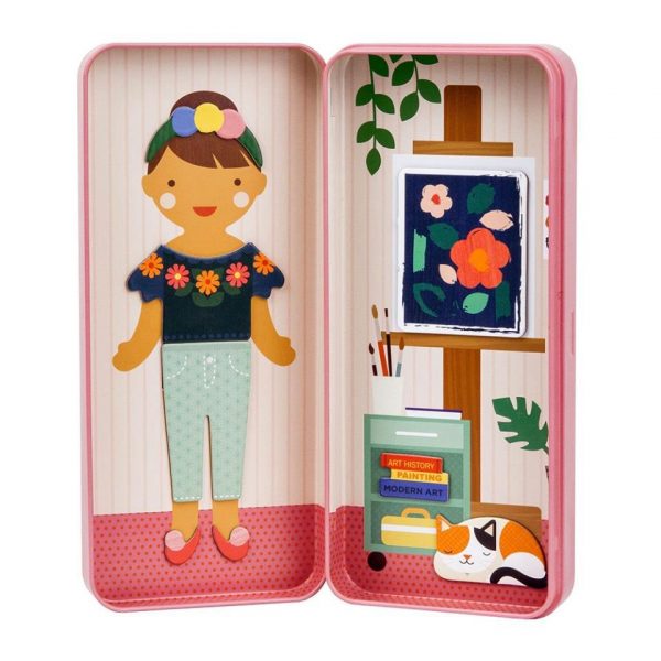CAJA MAGNETICA MUÑECA ARTISTA