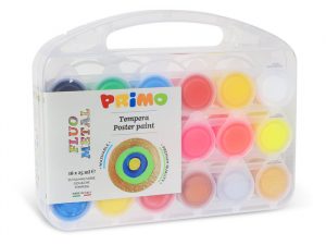 MALETIN 18 TEMPERA 25ML METALICOS  FLUO E INTENSOS