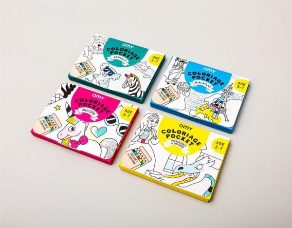POCKET OMY ANIMALS PARA COLOREAR   6 LAPICES COLOR