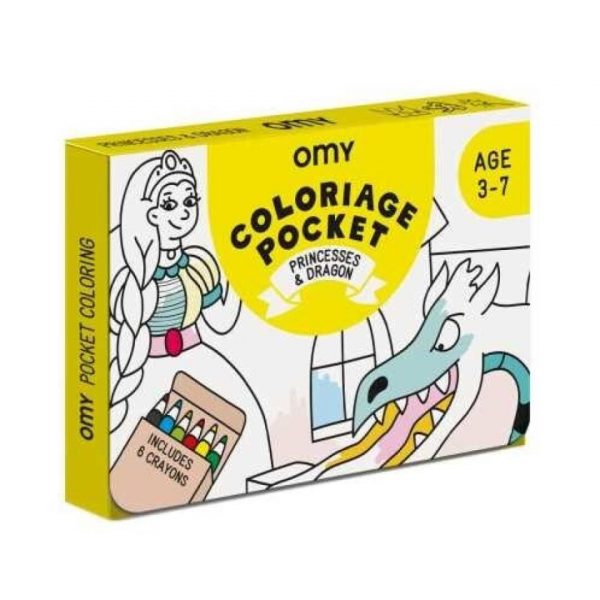 POCKET OMY PRINCESAS PARA COLOREAR   6 LAPICES COL
