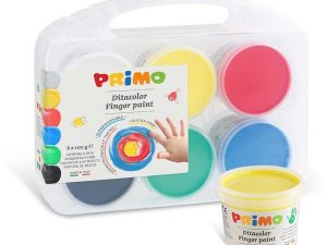 PINTURA DE DEDOS PARA TEXTILES 6 COLORES