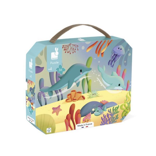 PUZLE DE LOS ANIMALES MARINOS-36PZAS