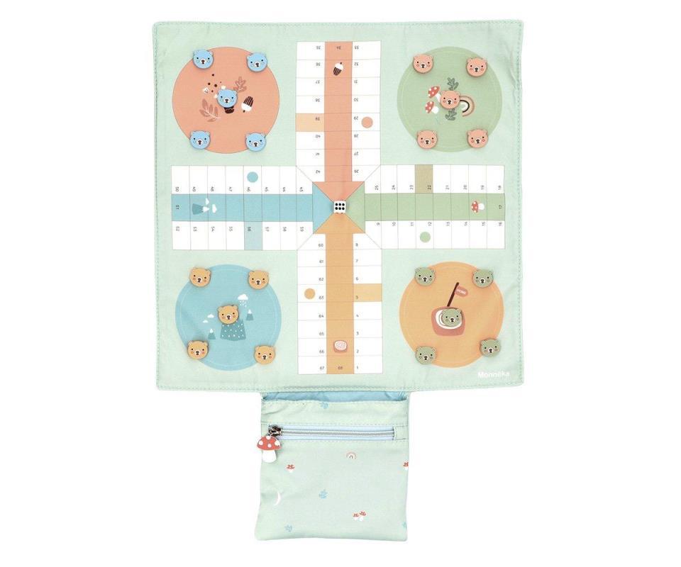 JUEGO MANTEL PARCHIS LUDO MONNEKA