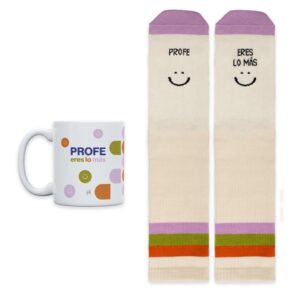 KIT TAZA CALCETINES PROFE ERES LO MAS TALLA 36-41