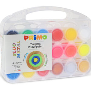MALETIN 18 TEMPERA 25ML METALICOS, FLUO E INTENSOS