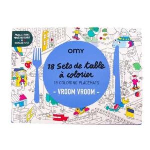 MANTELES OMY VROOM PARA COLOREAR 18 unid