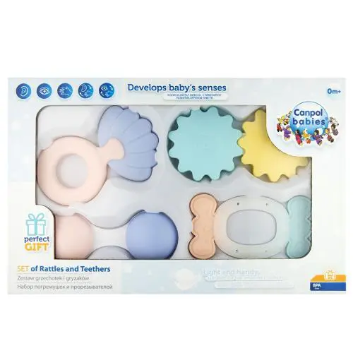 Pack regalo de sonajeros y mordedores Pastel - Imagen 2