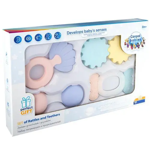 Pack regalo de sonajeros y mordedores Pastel - Imagen 8