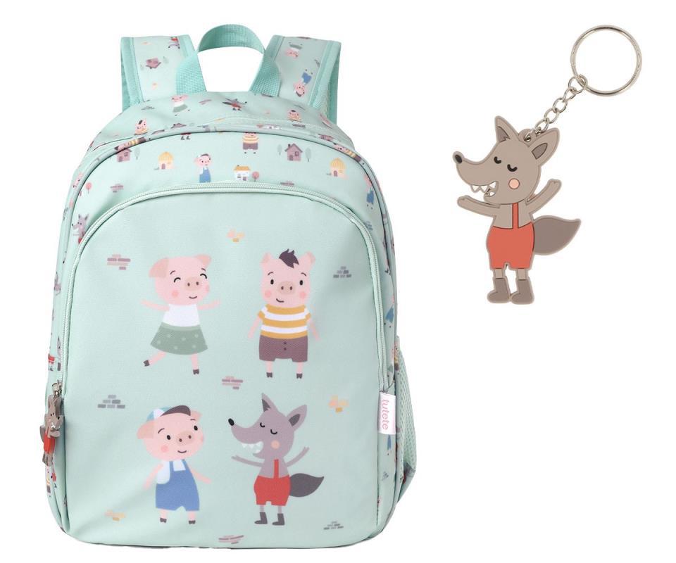 MOCHILA MEDIANA THE TREE LITTLE PIGS LLAVERO