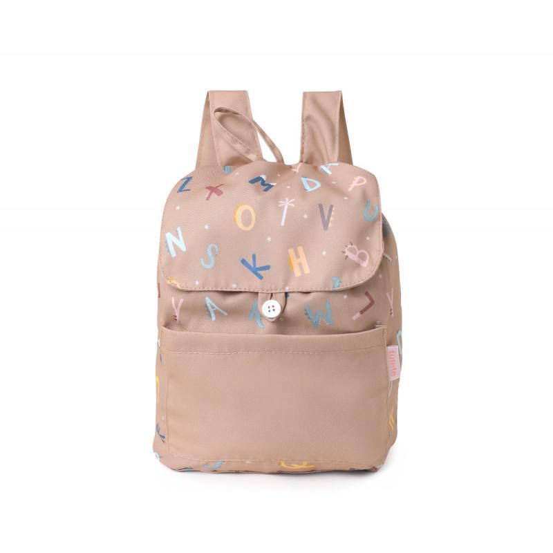 MOCHILA PEQUEÑA TELA FUNNY LETTERS