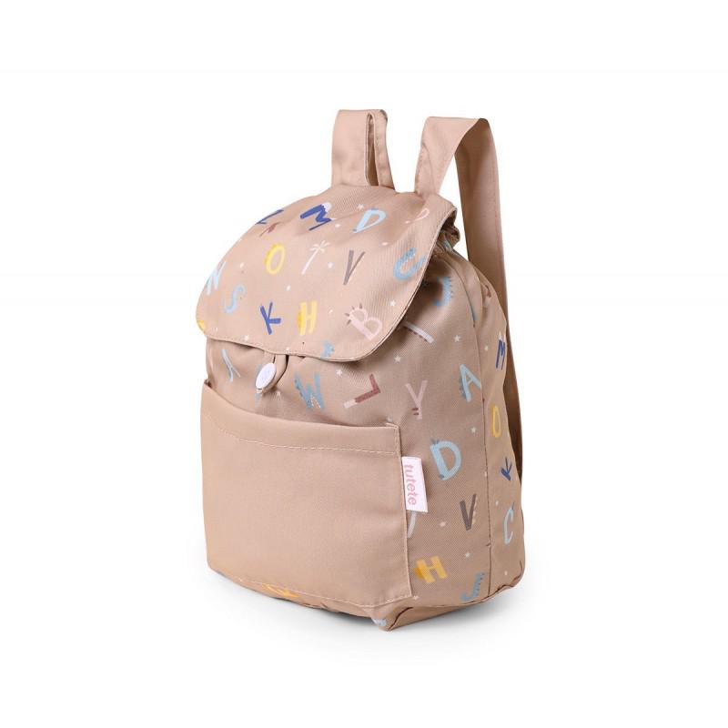 MOCHILA PEQUEÑA TELA FUNNY LETTERS