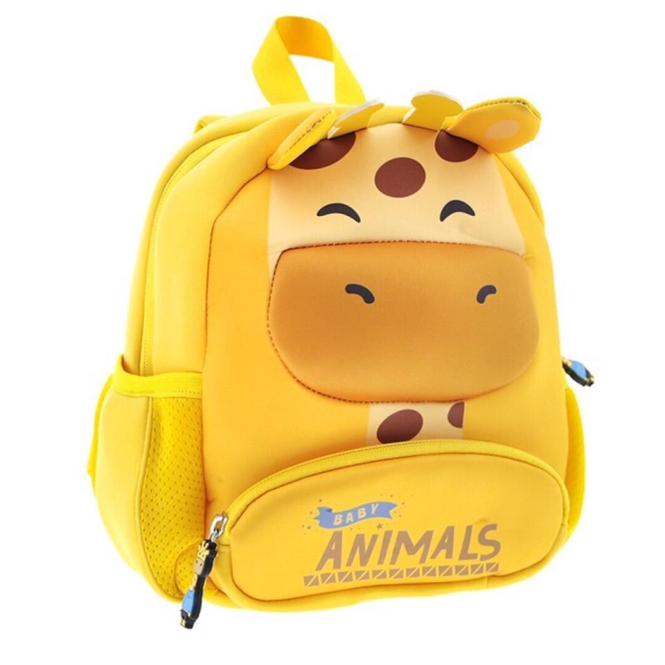 MOCHILA ESCUELA 27CM 3D JIRAFA