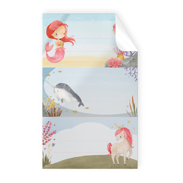 ETIQUETAS ESCOLARES ASHESIVAS SIRENITA