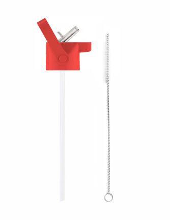 TAPON KIDS CON PAJITA PINK-RED PARA BOTELLA ACERO