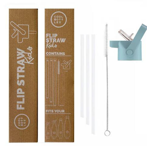 TAPON KIDS CON PAJITA SKY PARA BOTELLA ACERO COOL