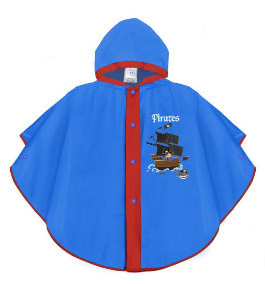 CHUBASQUERO CAPA IMPERMEABLE INFANTIL  PIRATA