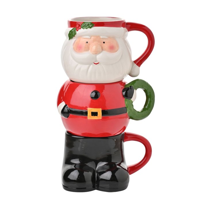 SET 3 TAZAS APILABLES PAPA NOEL