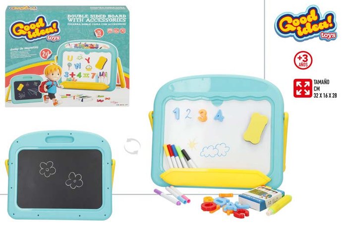 PIZARRA DOBLE CARA 32X16X28CM   NUMEROS & LETRAS G