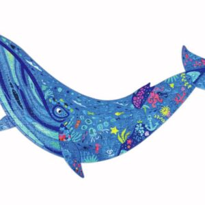 PUZZLE DE SUELO BRILLANTE DE BALLENA 200PZAS
