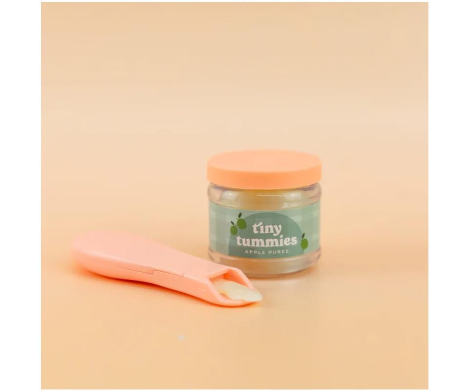 TINY HARLOW-POTITO Y CUCHARA PARA MUÑECOS MANZANA