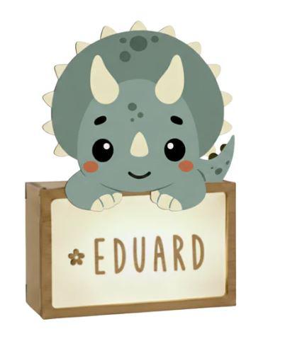 LAMPARA PEQUEÑA DE DINOSAURIO TRICERATOPS CON KIT