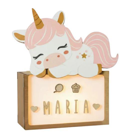 LAMPARA PEQUEÑA UNICORNIO CON KIT